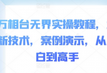 万相台无界实操教程，全新技术，案例演示，从小白到高手-蜗牛学社