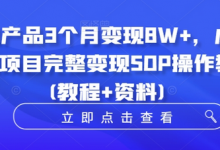 虚拟产品3个月变现8W+，小学教辅项目完整变现SOP操作教程(教程+资料)-蜗牛学社