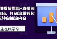 千川投放思路+直播间自然流密码，打破流量转化瓶颈，玩转自然流内容-蜗牛学社