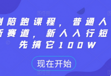 短剧陪跑课程，普通人逆袭的新赛道，新人入行短剧，先搞它100W-蜗牛学社