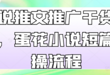 小说推文推广干货分享,蛋花小说短篇实操流程-冒泡网