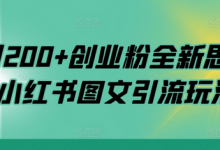 日引200+创业粉全新思路，小红书图文引流玩法-蜗牛学社