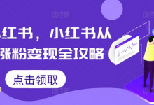 掘金小红书，小红书从0到1涨粉变现全攻略-蜗牛学社