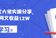 小说推文大佬实操分享，悟空网文收益12W-蜗牛学社