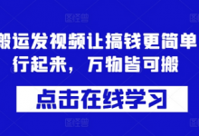 蓝剑搬运发视频让搞钱更简单，执行起来，万物皆可搬-蜗牛学社