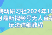 嗨动研习社年10月最新视频号无人直播玩法详细教程-蜗牛学社