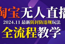 TB无人直播，11月最新防封攻略全流程教学，稳定月入2W+-蜗牛学社