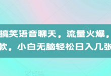 AI生成搞笑语音聊天，流量火爆，条条爆款，小白无脑轻松日入几张-蜗牛学社