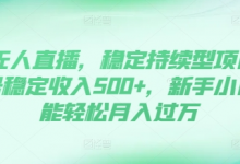 DY无人直播，稳定持续型项目，单号稳定收入500+，新手小白都能轻松月入过万-蜗牛学社
