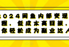 闲鱼内部变现课程，低成本高回报，让你轻松成为副业达人-蜗牛学社