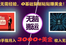 无需经验，0基础复制粘贴赚美刀，动动手指，月入3000+刀，无上限-蜗牛学社