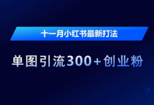 十一月小红书最新打法，单图引流300+创业粉-蜗牛学社