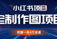 小红书私人定制图项目，附赠一单4W渠道-蜗牛学社