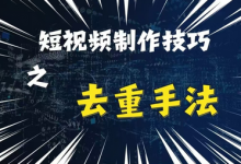 最新短视频搬运，纯手工去重，二创剪辑方法-蜗牛学社