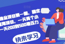 AI撸金项目第一期，稳定长久蓝海项目，一天两个小时，一天200到500毫压力-蜗牛学社