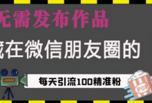 藏在微信朋友圈的流量密码，无需发布作品，单日引流100+精准创业粉-冒泡网
