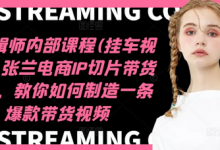 IP剪辑师内部课程(挂车视频)（更新12月），张兰电商IP切片带货培训，教你如何制造一条爆款带货视频-蜗牛学社