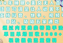 年睡眠+美女无人直播，通过内置线条特殊手法，单场日收3k+，轻松握住流量密码-蜗牛学社