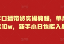 快手口播带货实操教程，单月佣金10w，新手小白也能入局-蜗牛学社