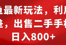 闲鱼最新玩法，利用信息差，出售二手手机，日入8张-蜗牛学社