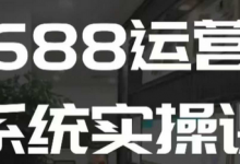 1688高阶运营系统实操课，快速掌握1688店铺运营的核心玩法-蜗牛学社
