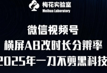 梅花实验室2025视频号最新一刀不剪科技，宽屏AB画中画+随机时长+帧率融合玩法-蜗牛学社