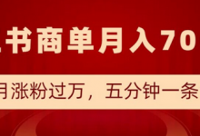 小红书商单最新玩法，半个月涨粉过万，五分钟一条笔记，月入7000+-蜗牛学社