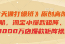 《淘宝天猫打爆班》原创高阶技术第64期，淘宝小爆款矩阵，年销售8000万店爆款矩阵操作-蜗牛学社