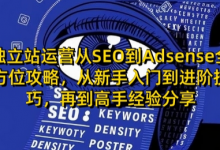 独立站运营从SEO到Adsense全方位攻略，从新手入门到进阶技巧，再到高手经验分享-蜗牛学社