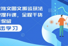小说推文图文搬运玩法变现提升课，全程干货毫无保留-蜗牛学社