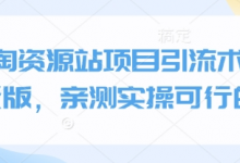 小淘资源站项目引流术终极版，亲测实操可行的-蜗牛学社