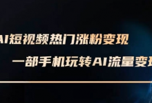 AI短视频热门涨粉变现课，AI数字人制作短视频超级变现实操课，一部手机玩转短视频变现-蜗牛学社