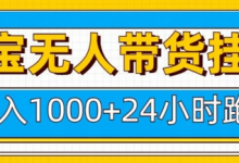 淘宝无人带货挂JI24小时跑，日入1k，实现躺挣收益-蜗牛学社