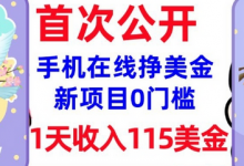 在线挣美金新项目，0门槛，1天收入115美刀，无脑操作，真正被动收入-蜗牛学社