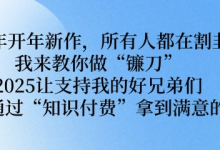 2025年开年新作，所有人都在割韭菜，我来教你做“镰刀” 2025让支持我的好兄弟们都可以通过“知识付费”拿到满意的成绩-蜗牛学社