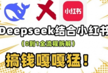deepseek+小红书打造流量生产线实操课，0到1全流程拆解，搞钱嘎嘎猛-蜗牛学社