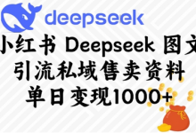 小红书Deepseek图文引流私域售卖资料，单日变现多张-蜗牛学社