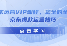 京东运营VIP课程，最全的全能京东爆款运营技巧-蜗牛学社