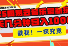 2025最新网易云音乐云梯计划，每天几分钟，单账号月入过W，可批量操作，收益翻倍-蜗牛学社