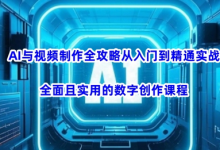 AI与视频制作全攻略从入门到精通实战，全面且实用的数字创作课程（更新3月）-蜗牛学社