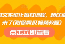 小说推文系统化搞钱流程，超详细流程来了(附保姆级视频教程)-蜗牛学社