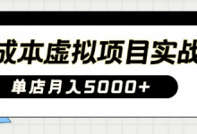 0成本虚拟项目实战手把手教你落地，单店月入5k-蜗牛学社