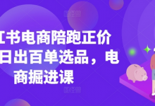 小红书电商陪跑正价课，小红书官方认证电商讲师教学，日出百单选品，电商掘进课-蜗牛学社