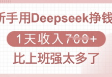 新手用Deepseek挣钱，1天收入多张，比上班强太多了-蜗牛学社