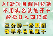 AI新风口，2025拉新项目，醒图拉新强势来袭，五分钟一条作品，单号日入四位数-蜗牛学社