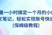 AI+批量一小时搞定一个月的小红书爆款图文笔记，轻松实现账号快速涨粉(保姆级教程)-蜗牛学社