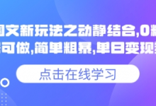 小说推文图文新玩法之动静结合，0粉抖音账号可做，简单粗暴，单日变现多张-蜗牛学社