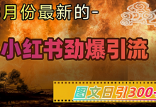 小红书超劲爆引流手段,图文日引300+轻松变现1W-蜗牛学社