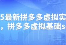 2025最新拼多多虚拟实战打法，拼多多虚拟基础sop-蜗牛学社