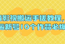 抖音影视搬运手搓教程，搬运新号10个作品必爆-蜗牛学社